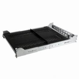 StarTech.com UNISLDSHF192 2Uスライド式サーバーラック棚板/収納棚(放熱用スリット付き/ケーブルマネージメント付き)奥行き調整可能(702.2mm～802.2mm)耐荷重22.7kg