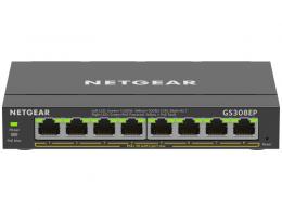 NETGEAR GS308EP-100JPS SOHO/家庭向けPoE+対応 (62W) ギガビット8ポートアンマネージプラススイッチ