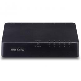 BUFFALO LSW4-TX-5EP/BKD 10/100Mbps対応 スイッチングHub プラスチック筐体/電源外付けモデル 5ポート ブラック