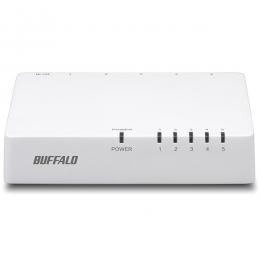 BUFFALO LSW4-TX-5EP/WHD 10/100Mbps対応 スイッチングHub プラスチック筐体/電源外付けモデル 5ポート ホワイト