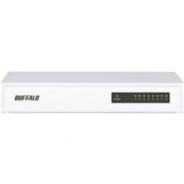 BUFFALO LSW4-TX-8NS/WH 10/100Mbps対応 スイッチングHub 金属筐体/電源内蔵モデル 8ポート ホワイト