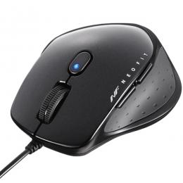 BUFFALO BSMBU510SBK 有線 BlueLED 5ボタン NEOFITマウス Sサイズ ブラック