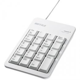 BUFFALO BSTK100WHZ 有線テンキーボード Tabキー付き ホワイト