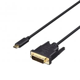 BUFFALO BDCDV20BK ディスプレイ変換ケーブル USB Type-C - DVI 2m ブラック