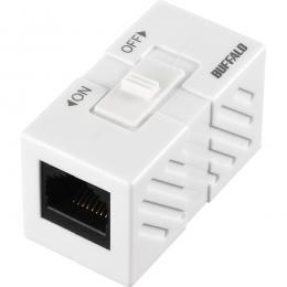 BUFFALO BLARJ45TSWH RJ45スイッチ付き中継コネクター