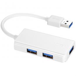 BUFFALO BSH3U100U3WH USB3.0 バスパワー 3ポート ハブ ホワイト