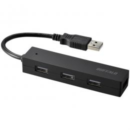 BUFFALO BSH4U050U2BK USB2.0 バスパワー 4ポート ハブ ブラック