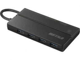 BUFFALO BSH4U130C1BK USB3.1（Gen1） Type-C バスパワーハブ 4ポート ケーブル収納 ブラック