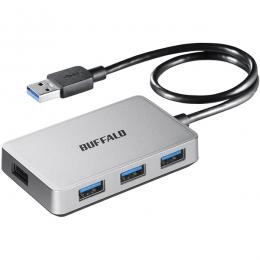 BUFFALO BSH4U300U3SV USB3.0バスパワーハブ 4ポートタイプ マグネット付き シルバー