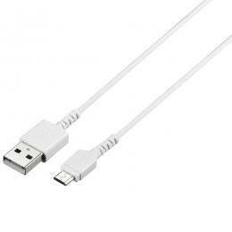 BUFFALO BSMPCMB120WH USB2.0ケーブル（Type-A to microB） スリム 2.0m ホワイト