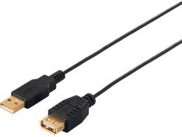 BUFFALO BSUAASM225BK USB2.0延長ケーブル（A to A） スリムタイプ 2.5m ブラック