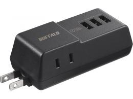 BUFFALO BMPA36TP3BK コンセント付きAC充電器 USB×3 3.6A ブラック