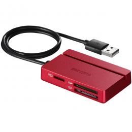 BUFFALO BSCR100U2RD USB2.0 マルチカードリーダー/ライター スタンダードモデル レッド