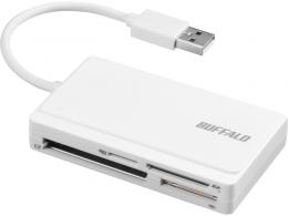 BUFFALO BSCR300U2WH USB2.0 マルチカードリーダー ケーブル収納モデル ホワイト