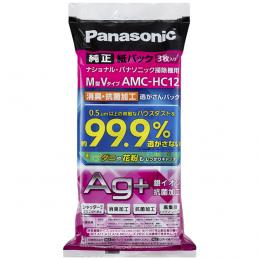 パナソニック AMC-HC12 消臭・抗菌加工「逃がさんパック」（M型Vタイプ） 3枚入り