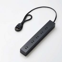 ELECOM T-KF04-21010BK 回転機能タップ/雷サージ付/ホコリシャッター付/固定＆吊下可能/上面5個口/側面5個口/計10個口/1.0m/ブラック
