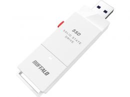 BUFFALO SSD-SCT500U3-WA PC対応 USB3.2(Gen2) TV録画 スティック型SSD 500GB ホワイト Type-C付属