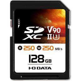 I-O DATA SD2U3-128G UHS-II UHSスピードクラス3/Video Speed Class 90対応 SDメモリーカード 128GB