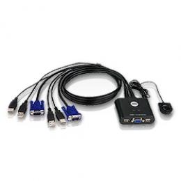 ATEN CS22U ケーブル一体型 USB 2ポートKVMスイッチ