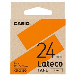 CASIO XB-24EO Lateco用テープ 24mm オレンジ/黒文字