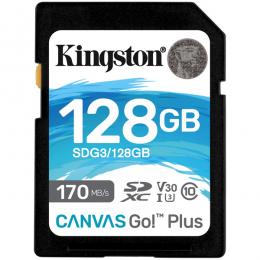 Kingston SDG3/128GB 128GB SDXCカード Canvas Go! Plus Class 10 UHS-I U3 R:170MB/秒 W:90MB/秒