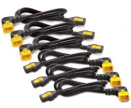 シュナイダーエレクトリック(旧APC) AP8702R-WW Power Cord Kit (6 ea) Locking C13 to C14 (90 Degree) 0.6m