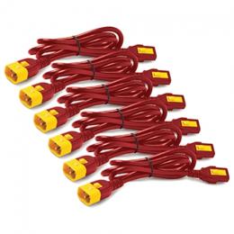 シュナイダーエレクトリック(旧APC) AP8704S-WWX340 Power Cord Kit (6 ea) Locking C13 to C14 1.2m Red