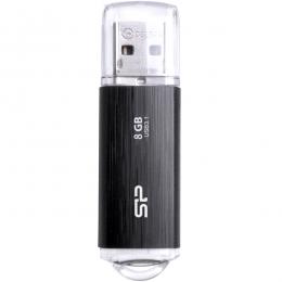 Silicon Power(シリコンパワー) SP008GBUF3B02V1K USB3.1フラッシュメモリ Blaze B02 Series 8GB ブラック キャップ ストラップホール付き 5年保証