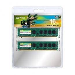 Silicon Power(シリコンパワー) SP016GBLTU160N22 メモリモジュール 240Pin DIMM DDR3-1600(PC3-12800) 8GB×2枚組