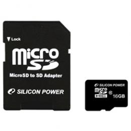 Silicon Power(シリコンパワー) SP016GBSTH010V10-SP microSDHCカード 16GB (Class10) 　5年保証 (SDHCアダプター付)