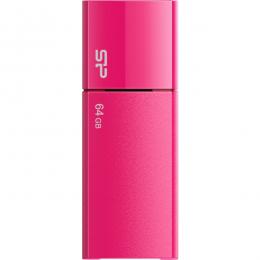 Silicon Power(シリコンパワー) SP064GBUF2U05V1H USB2.0フラッシュメモリ Ultima U05 Series 64GB ピンク スライド式　5年保証