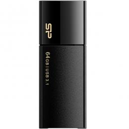 Silicon Power(シリコンパワー) SP064GBUF3B05V1K USB3.0フラッシュメモリ Blaze B05 Series 64GB ブラック スライド式　5年保証