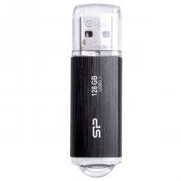 Silicon Power(シリコンパワー) SP128GBUF3B02V1K USB3.1フラッシュメモリ Blaze B02 Series 128GB ブラック キャップ ストラップホール付き5年保証