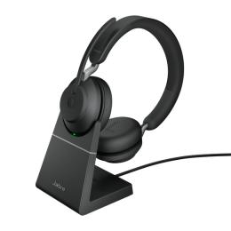 Jabra 26599-999-989 Jabra 無線ヘッドセット USB-A 両耳 MS認定 充電スタンド付「Jabra Evolve2 65 MS Stereo USB-A Stand Black」