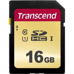 Transcend TS16GSDC500S SDHCカード Class10 UHS-I U1 MLC搭載 16GB