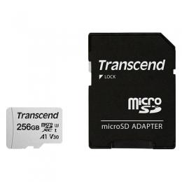Transcend TS256GUSD300S-A microSDXCカード Class10 UHS-I U3 V30 A1 256GB (SDカード変換アダプタ付き)