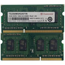 Transcend TS256MSK64V1N 2GB DDR3 1066 SO-DIMM 1Rx8 256Mx8 CL7 1.5V