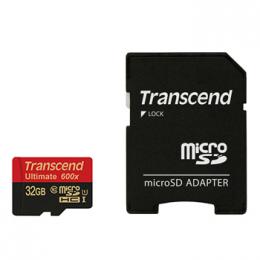 Transcend TS32GUSDHC10U1 microSDHCカード Class10 UHS-I U1 32GB (SDカード変換アダプタ付き)