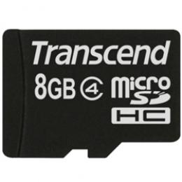 Transcend TS8GUSDC4 8GB micro SDHC Card (Class 4、NoBox & Adapter)