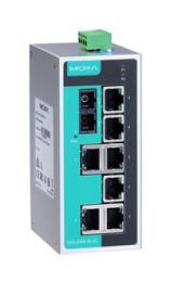 MOXA EDS-208A-S-SC-T アンマネージドスイッチ、7xRJ45 1xシングルSC、Tモデル