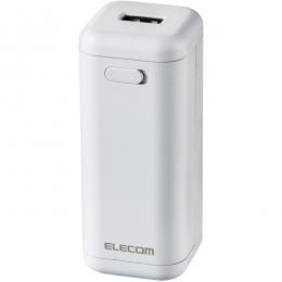 ELECOM DE-KD01WH モバイルバッテリー/乾電池式/USB-A 1ポート/単3電池4本付属/ホワイト