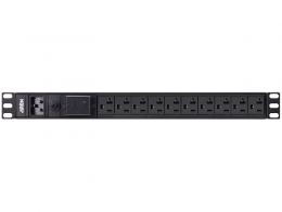 ATEN PE0210SA ラック用電源タップ（1U/100V/20A/NEMAタイプ 10ポート/サージ保護回路付き）