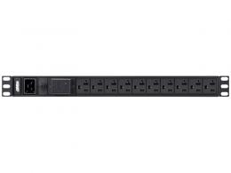 ATEN PE0218SA ラック用電源タップ（1U/100V/20A/NEMAタイプ 18ポート/サージ保護回路付き）