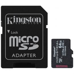 Kingston SDCIT2/64GB 64GB microSDXC UHS-I Class 10 産業グレード温度対応カード + SDアダプタ付属