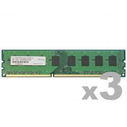 ADTEC ADS10600D-2G3 DDR3-1333 240pin UDIMM 2GB×3枚