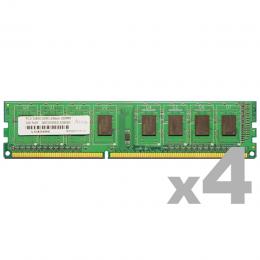 ADTEC ADS12800D-4G4 DDR3-1600 240pin UDIMM 4GB×4枚