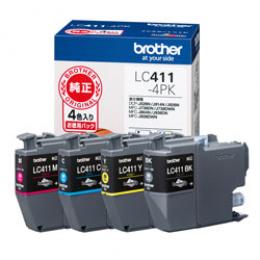 brother LC411-4PK 【ブラザー純正】インクカートリッジ 4色パック 対応型番：DCP-J926N、MFC-J904N、MFC-J739DN、MFC-J939DN他