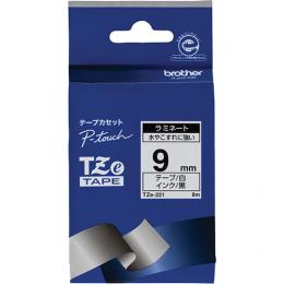 brother TZe-221 【ブラザー純正】ピータッチ ラミネートテープ TZe-221 幅9mm (黒文字/白)
