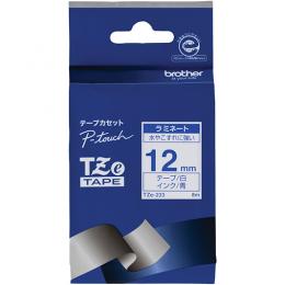 brother TZe-233 【ブラザー純正】ピータッチ ラミネートテープ TZe-233 幅12mm (青文字/白)