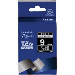 brother TZe-325 【ブラザー純正】ピータッチ ラミネートテープ TZe-325 幅9mm (白文字/黒)